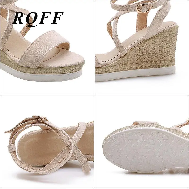 Женские босоножки на высоком каблуке и платформе с кружевом модные однотонные