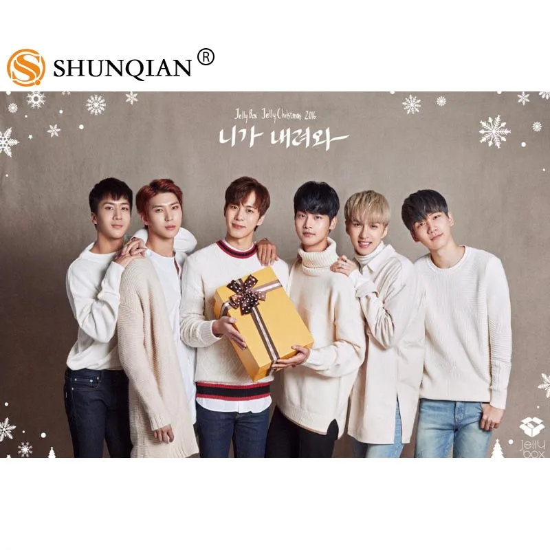 Высококачественный атласный постер с принтом в Корейском стиле VIXX модный