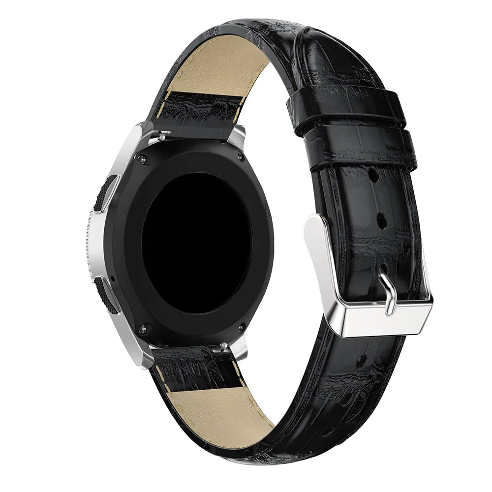 22 мм кожаный ремешок для Samsung Galaxy Watch 46 часов браслет с крокодиловым ремешком