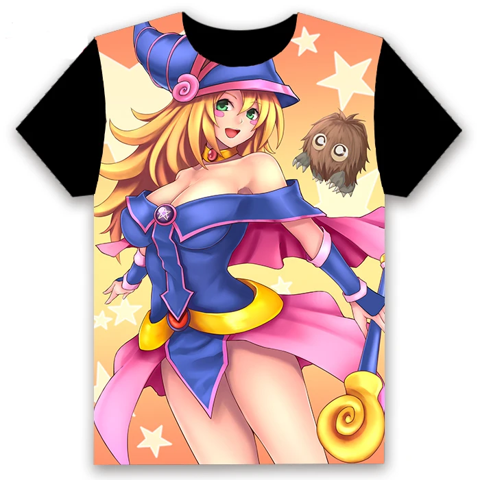 Мужская футболка аниме Yu-Gi-Oh! Дуэль Монстры печатных косплей с коротким рукавом унисекс Повседневная Черная футболка топы Летняя забавная рубашка