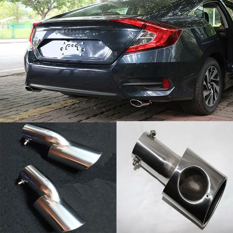 Задний турбо наконечник трубы глушитель для Honda Civic 2016 2017 2018 2019|Выхлопные