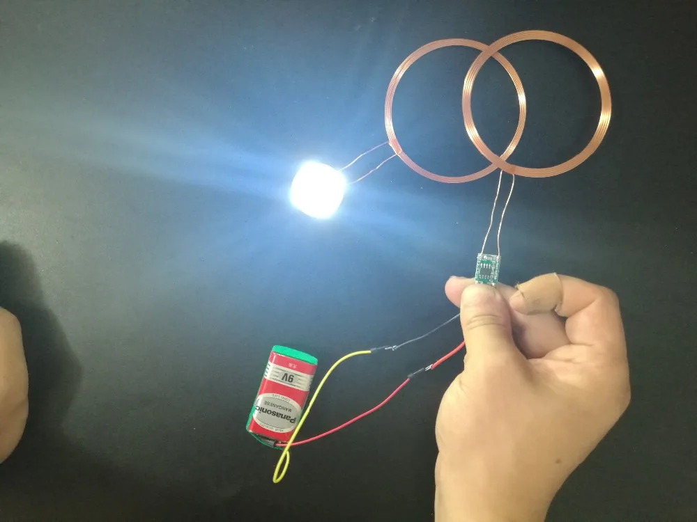 120 мм модуль беспроводной зарядки на дальние расстояния DC 12 В DIY модуль беспроводной зарядки питания w/светодиодный Электронный светильник для освещения