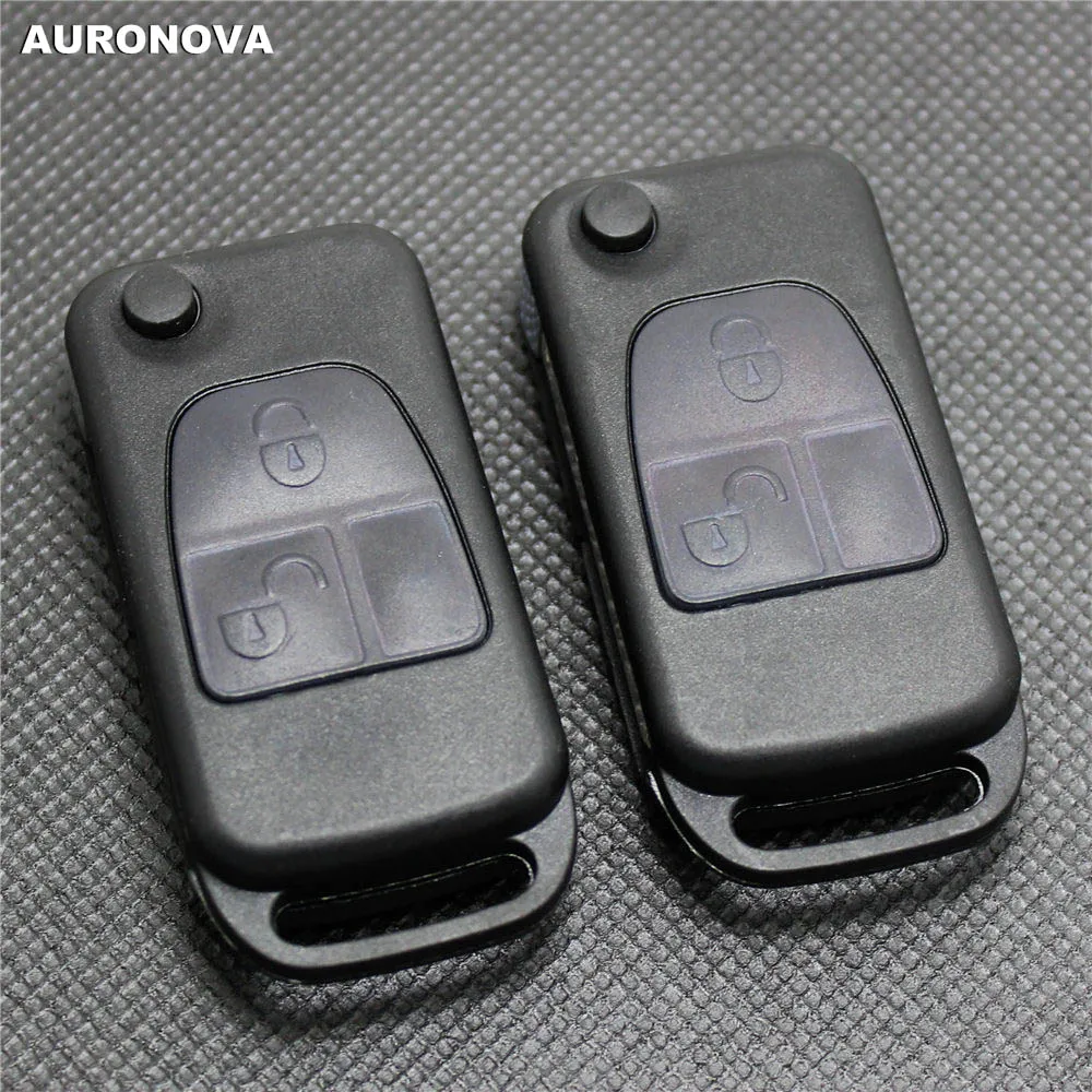 Чехол для ключа автомобиля auronva MERCEDES BENZ C E S ML W140 2 кнопки неограненный латунный
