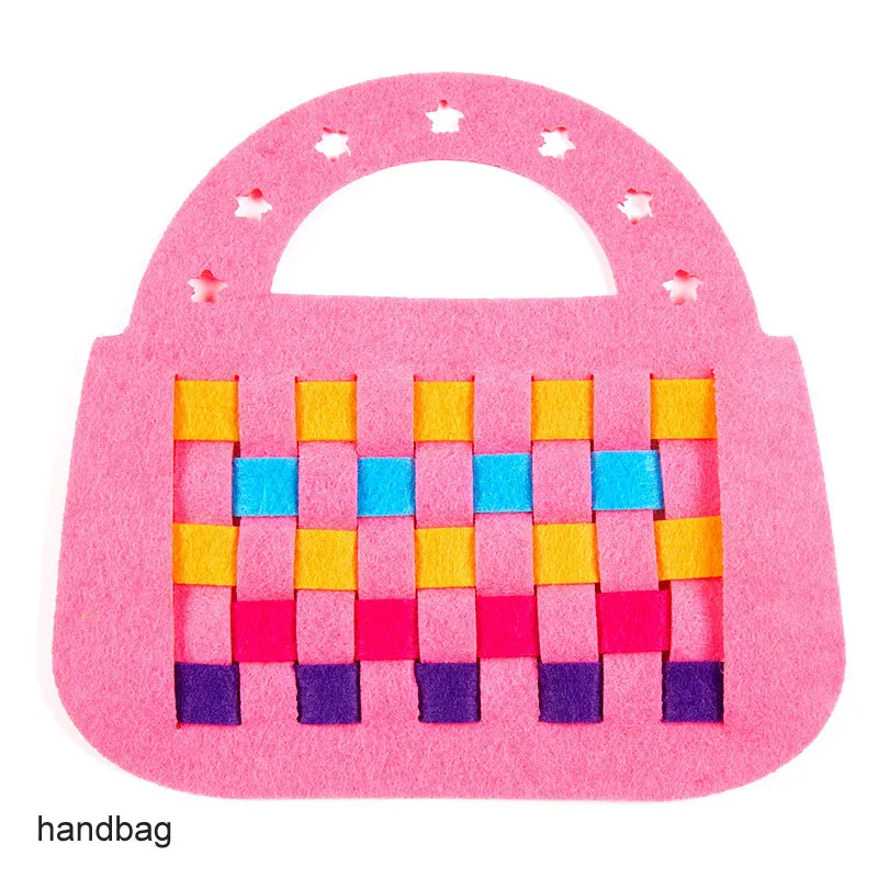 handbag Своими руками Дети Высокое качество нетканые клип детские игрушки для изучения DIY фетровая ткань ремесла детский сад Раннее Обучение - Цвет: handbag
