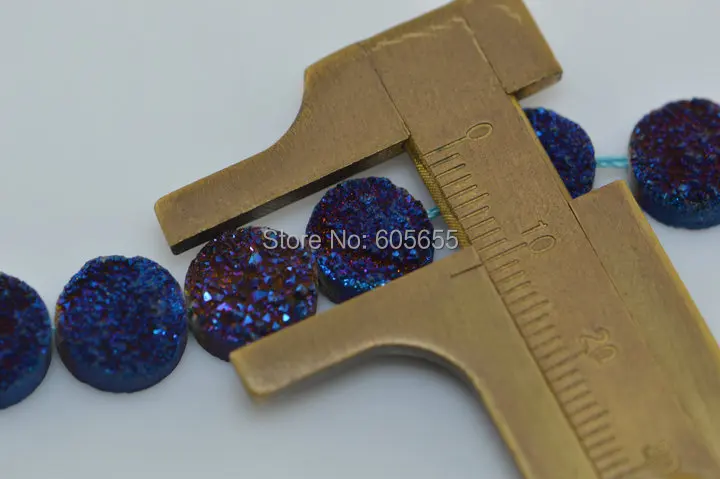 

10mm Royal Blue color Drusy Geode Stone Cabochons 20pc per lot Free Shipping
