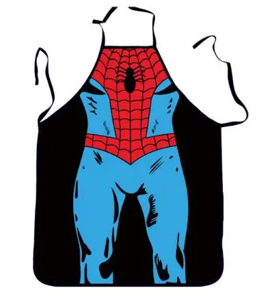 Spiderman Вечерние, забавные, Звездные войны, BB-8, r2d2, Дарт Вейдер, белый, воин, йода, фартук, костюм персонажа, фартук для приготовления пищи, фартук, вечерние фартуки - Цвет: Spiderman
