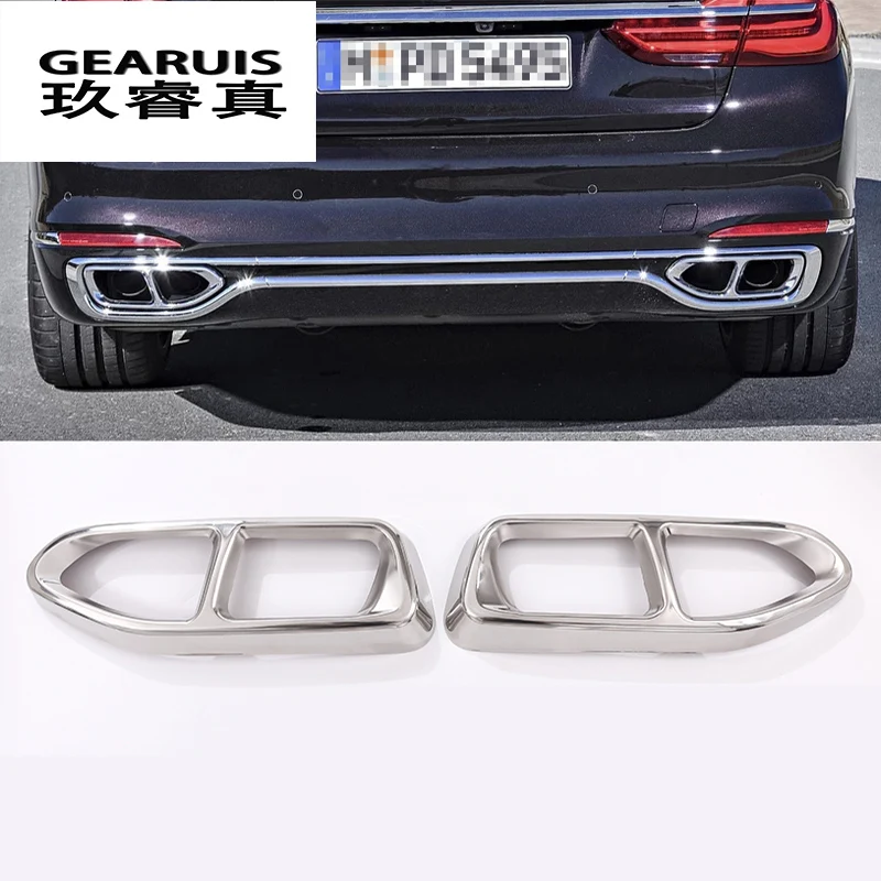 Автомобильный Стайлинг Rline выхлопная труба для BMW 7 серии G11 G12 автомобильная