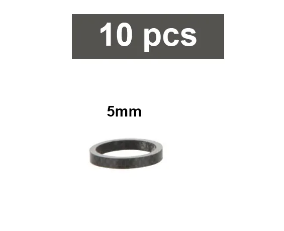 5mm 10pcs Без логотипа углеродного волокна прокладка для велосипеда чаша шайба вилка крышки 28,6 мм 1-1/8 ''5/10/15/20mm/100mm труба из углеродистого волокна 3k глянцевый - Цвет: 5mm 10pcs