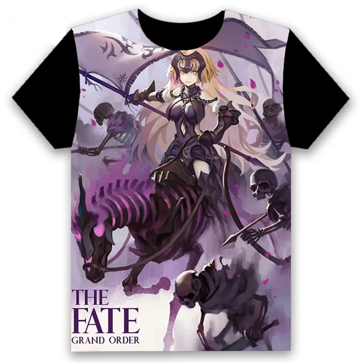 17 Футболка аниме-игра Fate Grand Order saber Jeanne d'Arc(Alter) косплей короткий рукав для женщин и мужчин черная футболка повседневные летние топы - Цвет: 17