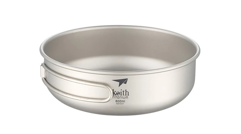 Титановые миски Keith, походная посуда, столовые приборы, походные, походные, для пикника, миски со складными ручками, 300 мл/400 мл/500 мл/600 мл