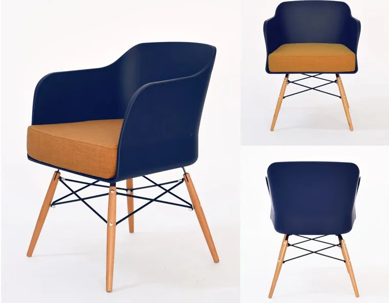 Модный диван 100% деревянная мебель пластиковые кресла Белый Синий обеденный стул