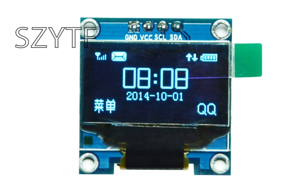 0 96 дюймовый oled-дисплей 12864 lcd белый экран модуль IIC интерфейс дисплей для arduino |