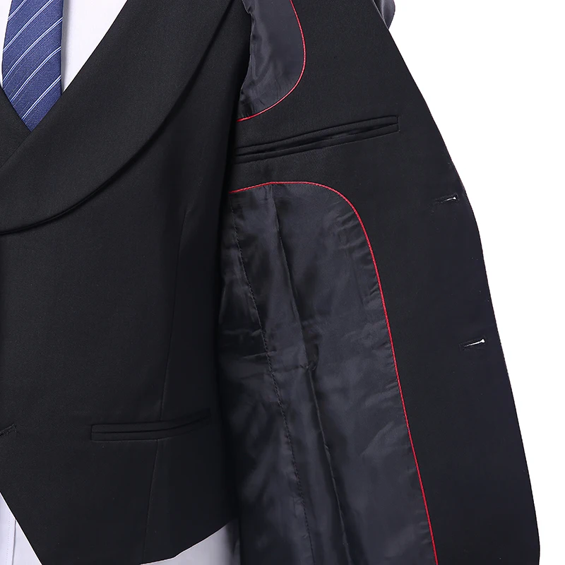 Мужские костюмы для свадьбы Ropa De Hombre плоские приталенные черные индивидуальный