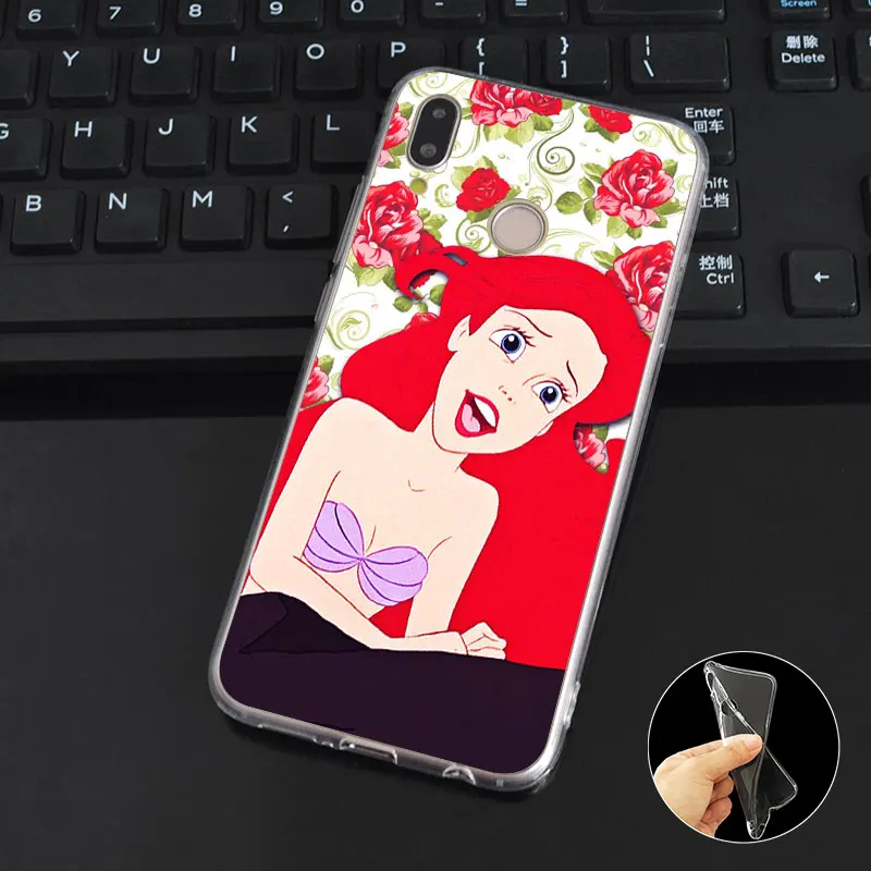 DREAMFOX M550 Принцесса Ариэль русалка Мягкий ТПУ силиконовый чехол для huawei Honor 6A 6C 7X9 10