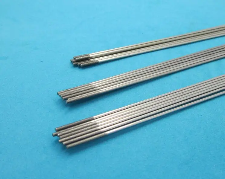 Free Shipping 20pcs M2 RC model boat servo steering pull rod metal push rods with thread at both end Length 150/200/250/300mm | Игрушки и