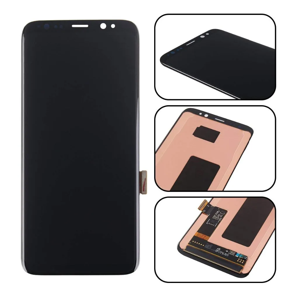5," супер AMOLED lcd для SAMSUNG GALAXY S8 lcd дисплей сенсорный экран дигитайзер в сборе для SAMSUNG S8 G950F G955 G955F G955A lcd