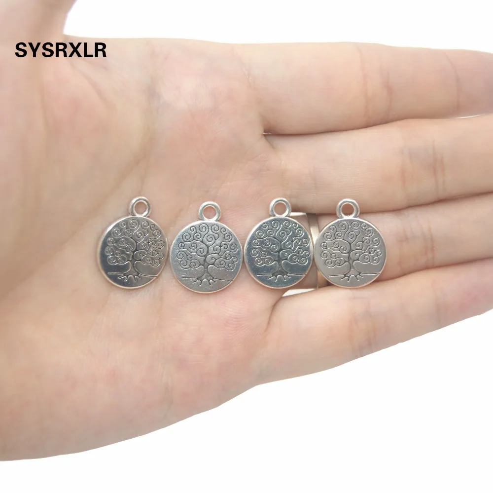 Оптовая продажа 20/40 шт. 15 мм круглые подвески из металлического цинкового сплава