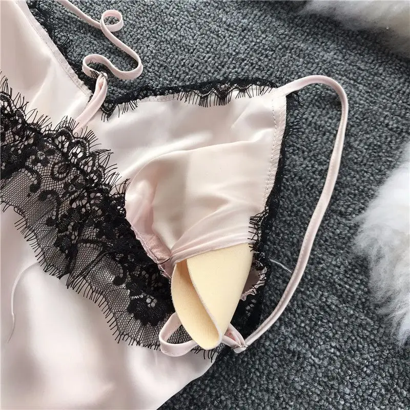 

3 Pieces Summer Satin Pajamas Set Women Sexy Pajamas Sleepwear For Women Sleeveless Nightwear Shorts Robe with Chest Pad 940