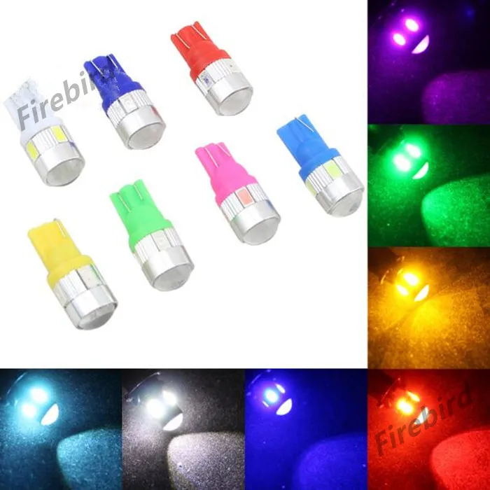 2 x T10/w5w/194 5630SMD бело желто желтая фотолампа со светодиодными линзами для номерного
