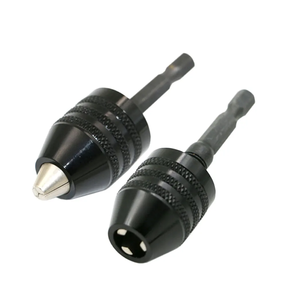 

Universal 1/4Inch Hex Shank Keyless Drill Chuck Quick Change Adapter 0.3-8mm Dropshipping AA