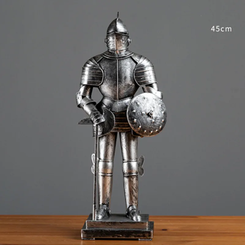 

Medieval Samurai Armor Model Retro Nostalgic Roman Warrior Decor Creative Bar Living Room TV Cabinet Decor M1522