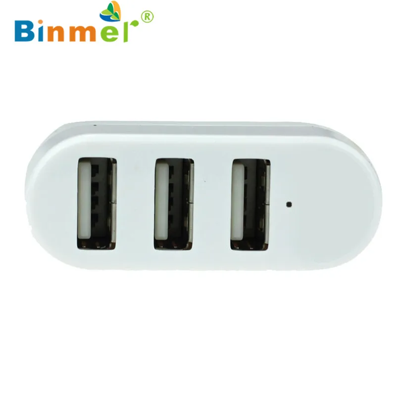 3-портовый концентратор Binmer 2017 с бесплатной доставкой USB 2 0 мини-поворотный