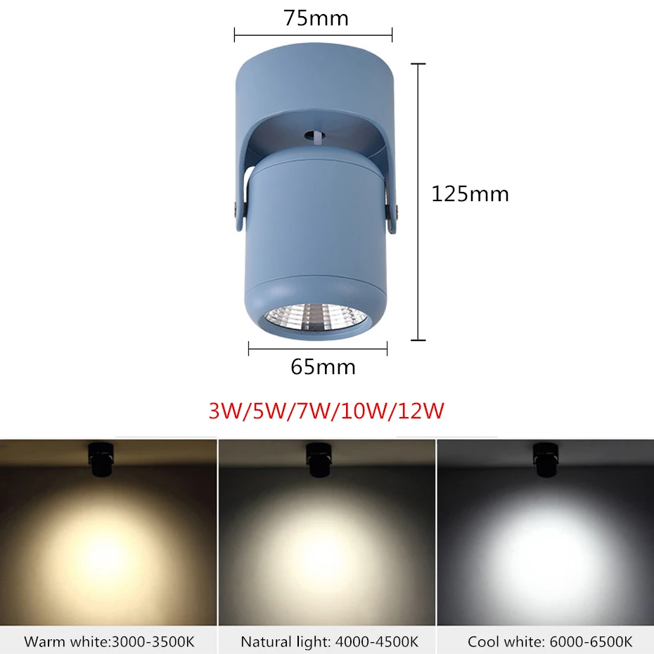 Modern 3W/5W/7W/10W/12W Macaron LED Wall Lamp Creative Surface Mounted Adjustable Light Bedside Indoor Home Decor Fixture | Лампы и