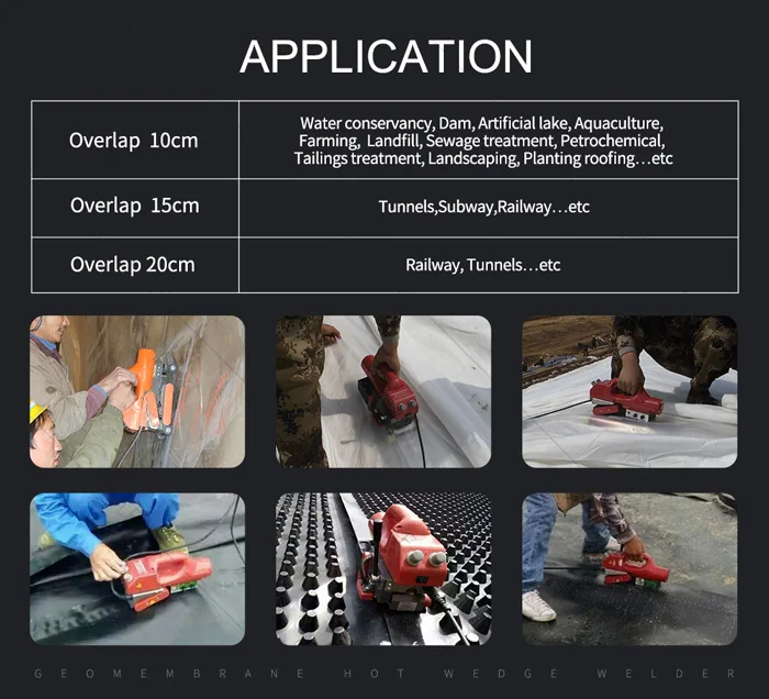 HDPE лист геомембраны сварочный аппарат горячий клин сварочный аппарат пластиковый вкладыш сварочный аппарат ПВХ пленка запайки