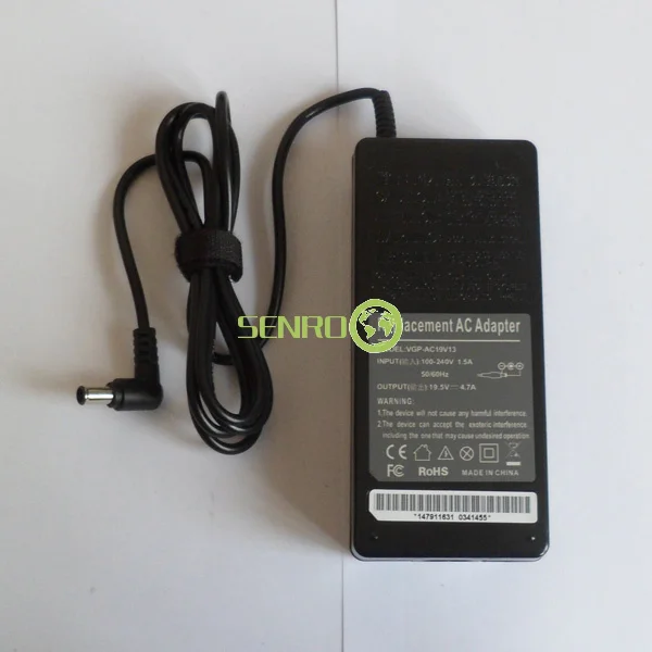 19.5 В 4.7A Ноутбук/Ноутбук Адаптер Переменного Тока Зарядное Устройство для Sony VAIO