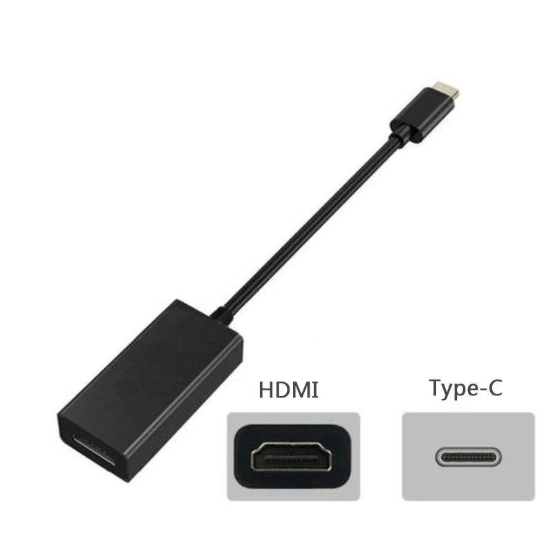 Черный USB C Type к HDMI HDTV видео адаптер конвертер кабель для Android смартфона или