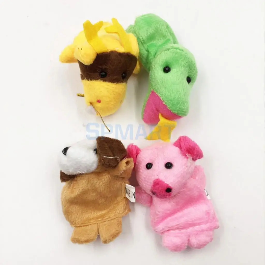12 pieces Animal Finger Puppets Plush Cloth Doll Baby Parent Child Bedtime Storytelling Props Teaching Aids Developmental Toys |