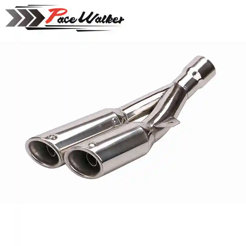 Универсальный двойной Мотоцикл выхлопная труба глушителя слипоны для