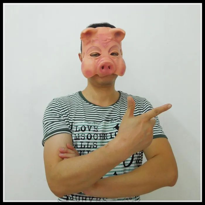 Free shipping Halloween Cosplay Party Funny Pig Face Mask Costume Ball supplies Nose Half size in stock | Дом и сад