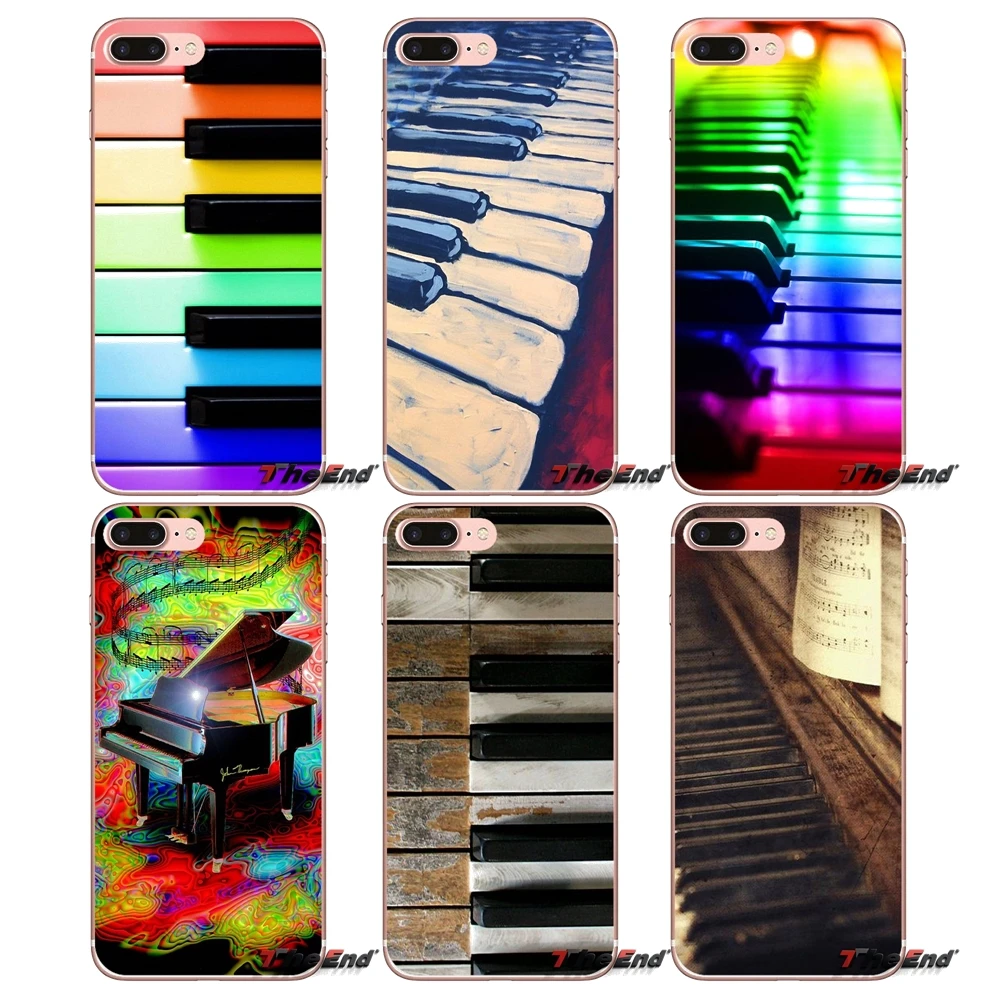 Мягкий чехол для Huawei G7 G8 Ascend P7 P8 P9 Lite Honor 4C 5X 5C 6X Mate 7 8 9 Y3 Y5 Y6 II Pro Rainbow Piano Key color Keyboard|honor