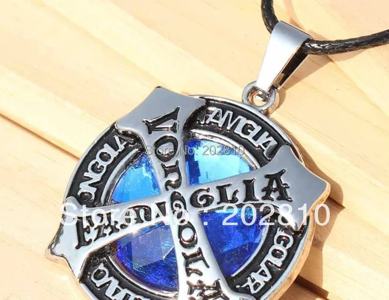 Ожерелье чокер из титановой стали с подвеской в виде креста кожаный шнур