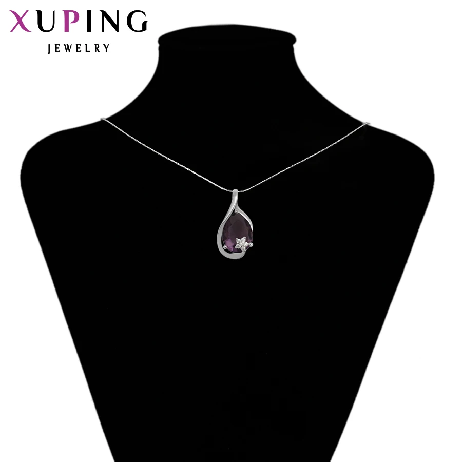 Xuping кулон с родиевым цветным покрытием капли воды белым \ красным синим