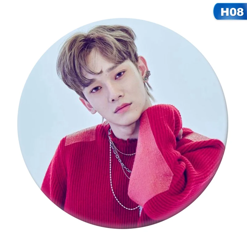 H08 KPOP EXO 5-й альбом "DONT MESS UP MY TEMPO" брошь Кнопка значок аксессуары для одежды шляпа украшение для рюкзака - Окраска металла: H08