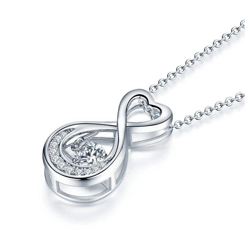 Сердце ожерелье для женщин fine топаз изделия твердых стерлингового серебра 925