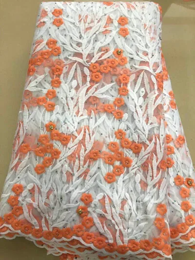 2019 Высококачественная кружевная ткань в Африканском нигерийском стиле на