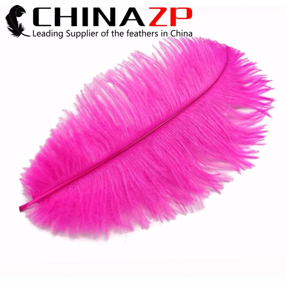 

CHINAZP завод 25-30 см (10-12 ") 200pcs. много красивых ярко-розовый Свадебные украшения из страусиных перьев