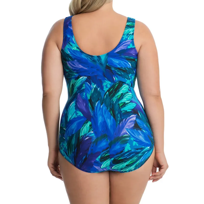 2019New большой Размеры Xl 4xl купальники постепенное изменение Цвет печати женский