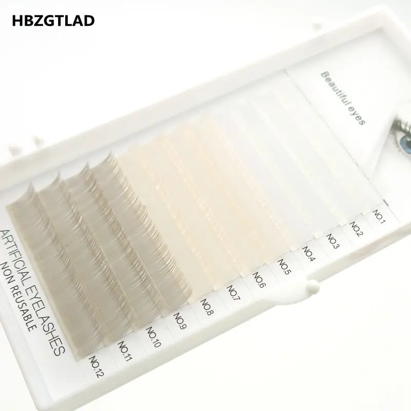 Накладные ресницы HBZGTLAD C/D curl 0 07/0 1 мм 8 15 синие + зеленые фиолетовые серые