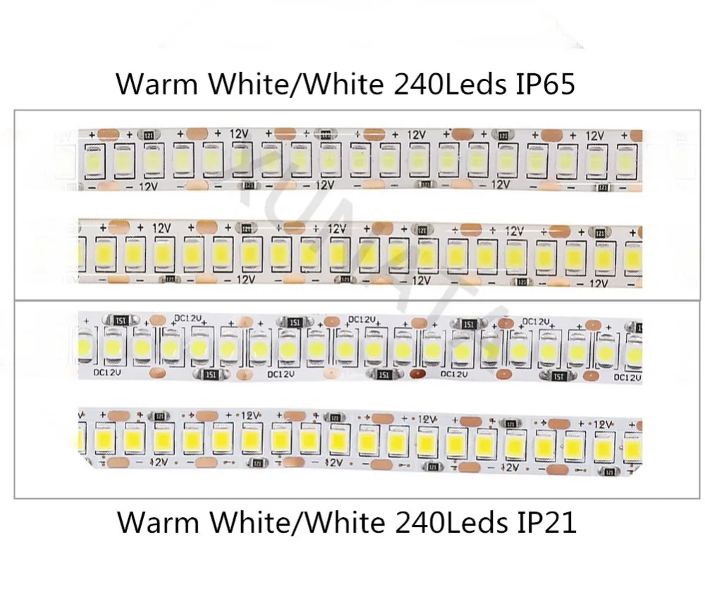 Светодиодная лента 2835 SMD 240 светодиодный s/m 5 м 300/600/1200 светодиодный s DC12V высокий яркий гибкий светодиодный ленточный светильник теплый белый/холодный белый