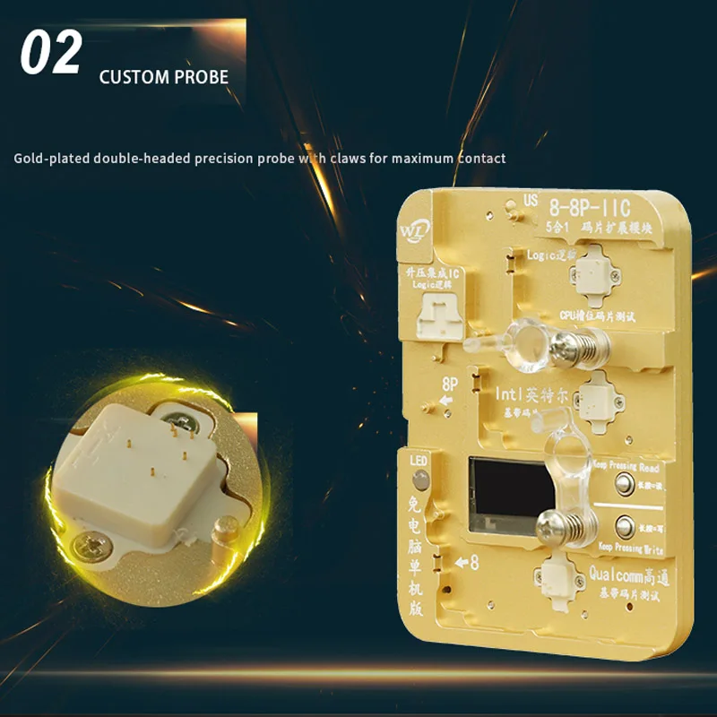 WL EEPROM IC программист для iPhone XR XSMAX X 8P 8 7P 7 6SP 6S 6P 6 Intel Qualcomm Baseband Logic EEPROM IC модуль чтения записи