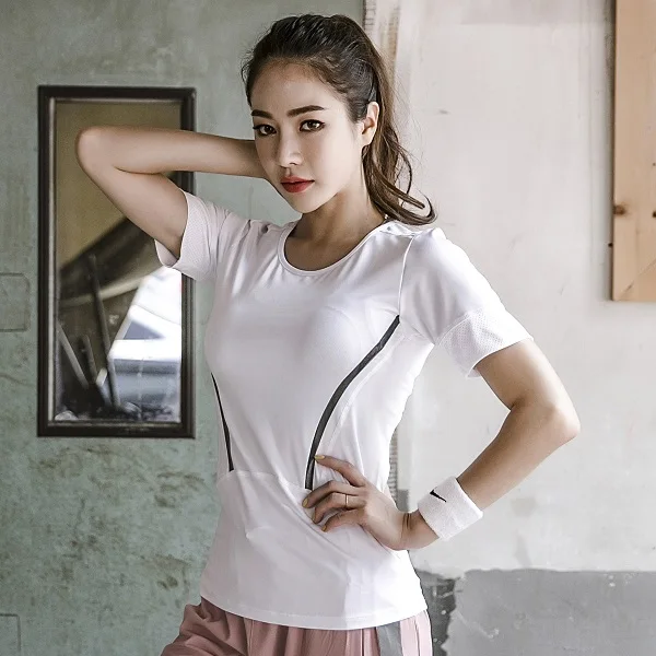 Tshirt only Женский комплект для йоги, спортивный костюм для женщин, спортивный бюстгальтер, леггинсы для фитнеса, штаны для йоги, леггинсы для тренажерного зала, Спортивная женская одежда для фитнеса, спортивный костюм - Цвет: Tshirt only