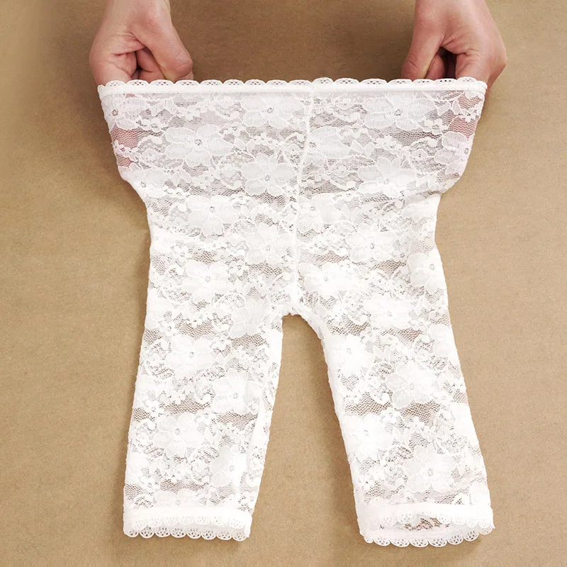 Летние белые кружевные леггинсы для детей детские штаны длиной до щиколотки