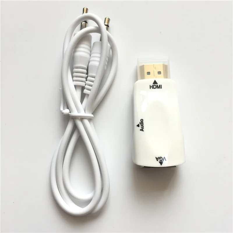 Mostotal адаптер hdmi-vga 3,55 мм аудио кабель HDMI в VGA конвертер мужчин и женщин 1080P для ноутбука Компьютерный дисплей проектор - Цвет: white