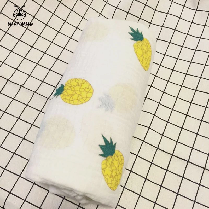 Детское одеяло 100% муслиновое хлопковое пеленание для новорожденных