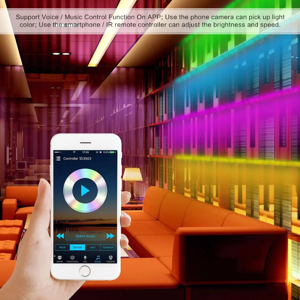Wi-Fi беспроводная Светодиодная лента с управлением со смартфона комплект