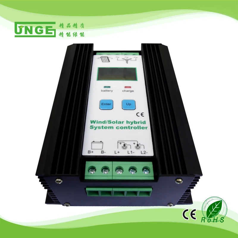 

Off grid Wind Solar hybrid charge controller wind 400w + solar 200w 12v/24v auto wind turbine wind generator charger,